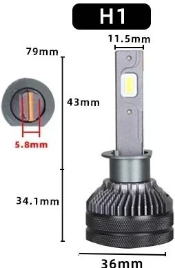 H1 Светодиод 9-32v 6500K 110W 12000LM LED BULB