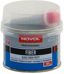 Шпатлевка ст/волокно 0,2кг (голуб) FIBER (24шт.) NOVOL